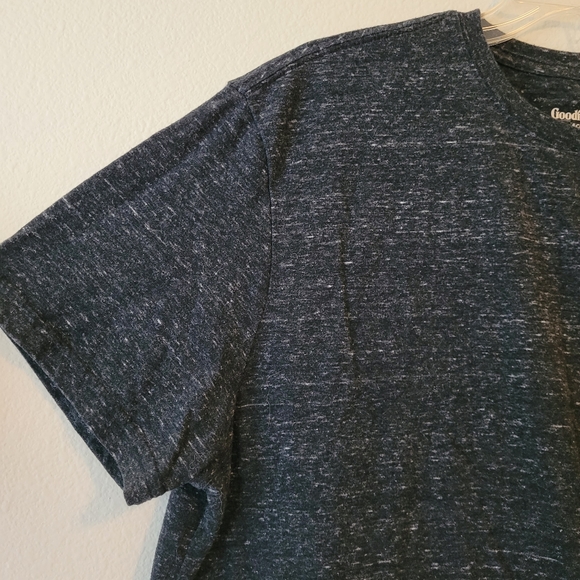 Goodfellow T Shirt Bundle Tee Standard Fit Black Heather Grey Light Blue Cotton - Picture 5 of 11